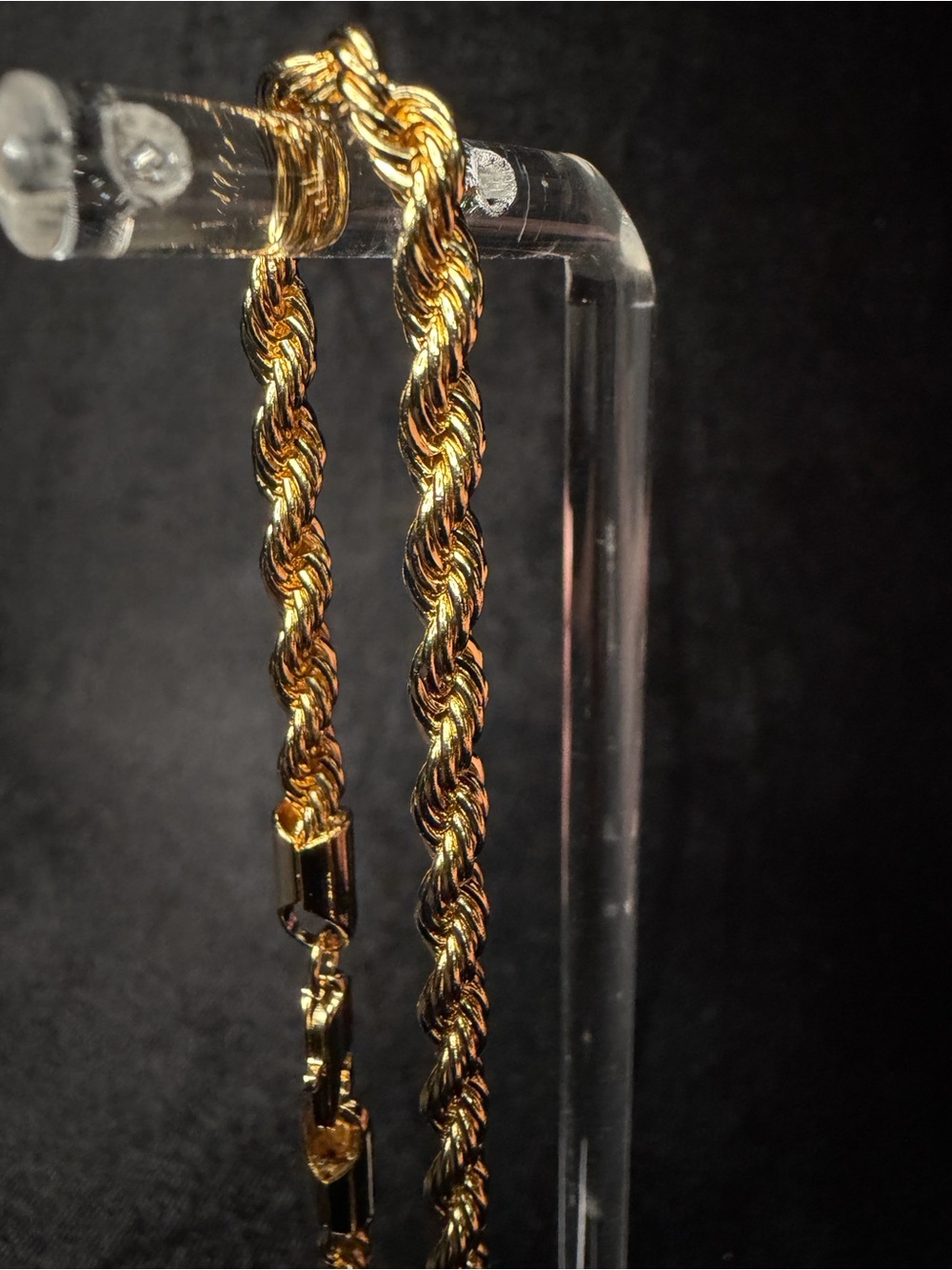 Rope 8in 4MM 14K Stamped Gold Premium Finish w/lobster clasp Brand New